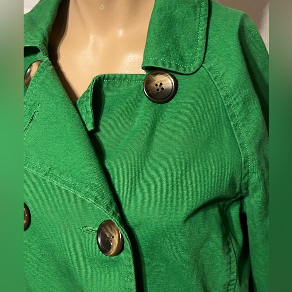 S Kelly Green Old Navy Large Button Canvas Pea Coat Jacket - Picture 9 of 13